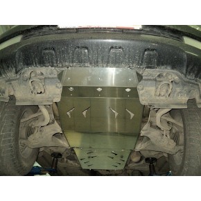 Защита днища Toyota Land Cruiser (Тойота Ленд Круизер) 200 V-4.5TD (2007-10.2015)3 ч. (Алюминий 4 мм)