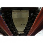 Защита днища Toyota Land Cruiser (Тойота Ленд Круизер) Prado 150 V-все(09-)/Lexus GX460 V-все(09-)+АКПП+РК 3 ч.(Алюминий 4 мм)