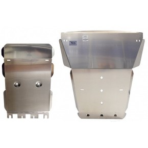 Защита картера двигателя и кпп VW Amarok (Амарок) V-2,0 TD,КПП-все(2009-)+РК, из 2-х частей (Алюминий 4 мм)