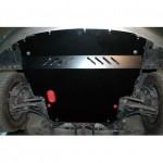 Защита картера двигателя и кпп Mitsubishi Colt (прав руль) V-1,3 (2004-2012)(Сталь 2 мм)