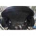 Защита картера двигателя и кпп Hyundai Tucson, V-все, (2015 -)/Kia Sportage, V-все, (2016-). На штатный пыльник (Композит 8 мм)