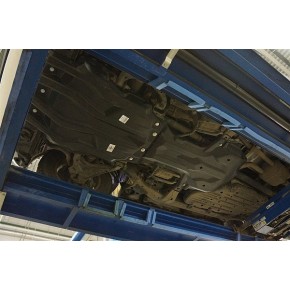 Защита картера двигателя, кпп и рк Toyota Land Cruiser 200 V-4,5D(2015-)/Lexus LX V-4,5D(2015-),2части(Композит10 мм)