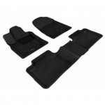 Коврики салона текстильные 3D Lux для Jeep Grand Cherokee (WK2) (2010 - 2013)(2 ряда)(сплошной 2й ряд) черный