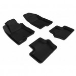 Коврики салона текстильные 3D Lux для Jeep Compass (2007-2010 )(2 ряда) черный
