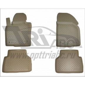 Коврики салона для Ford Transit Tourneo Custom (2013) (короткая база) (пер) (бежевый)