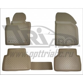 Коврики салона для Nissan Sentra (B17) 3D (2014)\ Nissan Tiida (C12) 3D (2011) (бежевый)