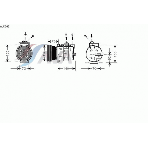 Компрессор кондиционера 1.8 Rover 75