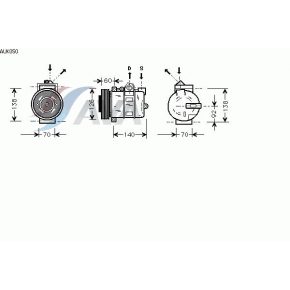Компрессор кондиционера 2, 2.5 Rover 75