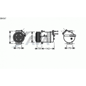 Компрессор кондиционера 2 турбо Saab 9-3