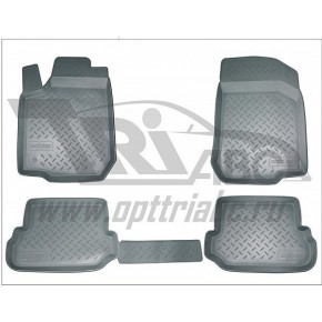 Коврики салона для Nissan Sentra (B17) 3D (2014)\ Nissan Tiida (C12) 3D (2011) (серый)