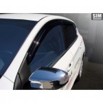 Дефлекторы боковых окон Nissan Tiida НВ (Ниссан Тиида) (2015-) (темный)