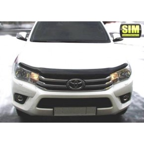 Дефлектор капота Toyota Hilux (2015-) (темн.)