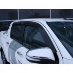 Дефлекторы боковых окон Toyota Hilux (2015-) (4шт.) (темн)