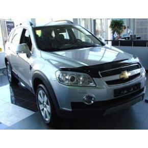 Дефлектор капота Chevrolet Captiva (Шевроле Каптива) (2006-2012) (темный)