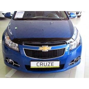 Дефлектор капота Chevrolet Cruze (Шевроле Круз) (2009-) (темный)