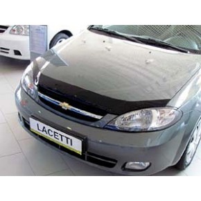 Дефлектор капота Chevrolet Lacetti (Шевроле Лачети) Хэтчбек (2004-) (темный) 4дв