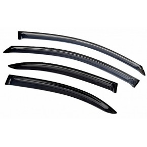 Дефлекторы боковых окон Chevrolet Aveo (Шевроле Авео), SD, (2003-2011)/ Ravon R3 (2016-) (темный) (4 части)