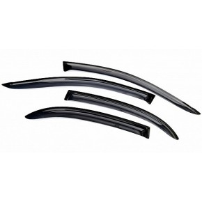 Дефлекторы боковых окон Chevrolet Lacetti (Шевроле Лачети) Хэтчбек (2004-) (темный) 4дв