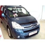 Дефлектор капота Citroen (Ситроен) Berlingo/ Peugeot (Пежо) Partner(2008-)(темный)