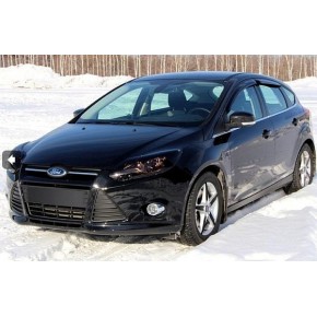Дефлекторы боковых окон Ford Focus III SD, Хэтчбек 5дв (2011-) (темный)