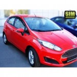 Дефлекторы боковых окон Ford Fiesta (2013-) HB (4шт.) (темн.)