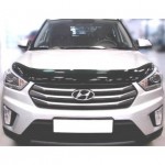 Дефлектор капота Hyundai Creta (2016-)  (темн.)