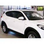 Дефлекторы боковых окон Hyundai Tucson (2015-) (4шт.) (темн.)