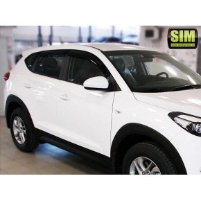 Дефлекторы боковых окон Hyundai Tucson (2015-) (4шт.) (темн.)