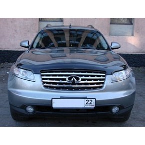 Дефлектор капота Infiniti (Инфинити) FX35/FX45 (2003-2008) (темный)