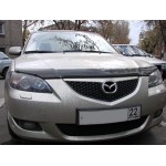 Дефлектор капота Mazda (Мазда) 3 Sedan (2005-2009) (темный)