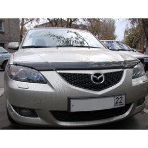 Дефлектор капота Mazda (Мазда) 3 Sedan (2005-2009) (темный)
