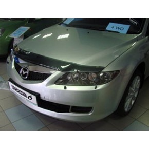 Дефлектор капота Mazda (Мазда) 6 (2003-2009) (темный)