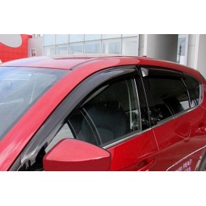 Дефлекторы боковых окон Mazda CX5 (2017-) (4шт.) (темн)
