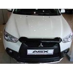 Дефлектор капота Mitsubishi ASX (Митсубиши ASX) (2010-2013) короткий (темн.)SIM
