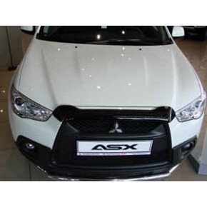 Дефлектор капота Mitsubishi ASX (Митсубиши ASX) (2010-2013) короткий (темн.)SIM