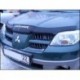 Дефлектор капота Mitsubishi Outlander (Митсубиши Аутлендер) (2001-2005) с надписью (темный)