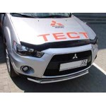 Дефлектор капота Mitsubishi Outlander (Митсубиши Аутлендер) XL (2010-2012) (темный)