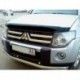 Дефлектор капота Mitsubishi Pajero (Митсубиши Паджеро) IV (2007-) (темный)