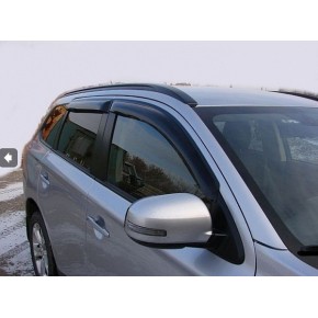 Дефлекторы боковых окон Mitsubishi Outlander (Митсубиши Аутлендер) (2000-2007) (4шт.) (темн)
