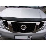 Дефлектор капота Nissan Patrol (2010-) (темный)