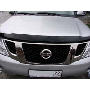 Дефлектор капота Nissan Patrol (2010-) (темный)