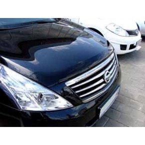 Дефлектор капота Nissan Teana (2008-) (темный)