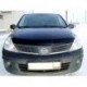 Дефлектор капота Nissan Tiida (Ниссан Тиида) (2006-) (темный)