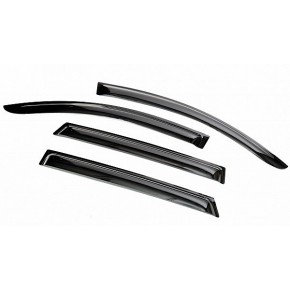 Дефлекторы боковых окон Nissan Qashqai (Ниссан Кашкай) +2 (2008-2014) (4дв) (темный)