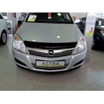 Дефлектор капота Opel Astra (Опель Астра) (2004-2009) (темный)
