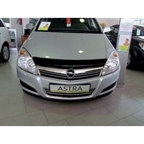 Дефлектор капота Opel Astra (Опель Астра) (2004-2009) (темный)