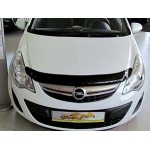 Дефлектор капота Opel Corsa (Опель Корса) D (2006-) (темный)
