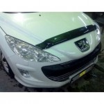 Дефлектор капота Peugeot (Пежо) 308 (2007-) (темный)