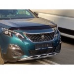 Дефлектор капота Peugeot (Пежо) 3008 (2016-) / 5008 (2017-) (темный)