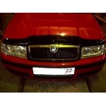 Дефлектор капота Skoda Octavia (Шкода Октавия) Tour (1998-2010) (темн.)